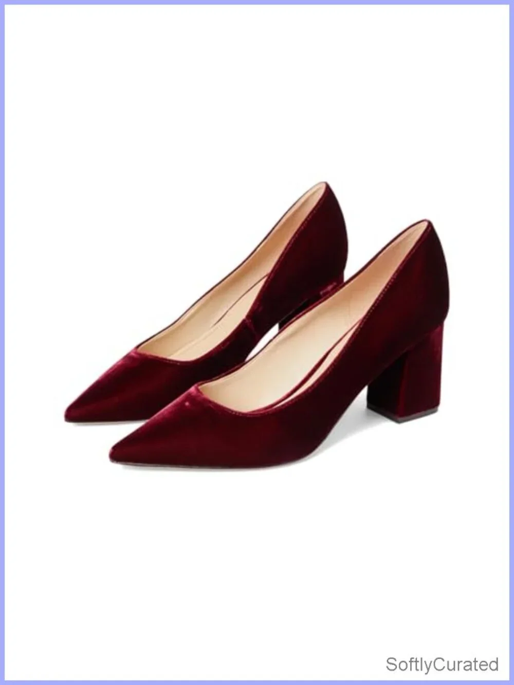 Marc Fisher Ltd Zala Textile Slip-On Block Heel Pointed Toe Pump